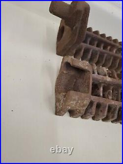 Antique Cast Iron Coal Furnace Boiler Stove Grates. Set of 2. 7-2B 38