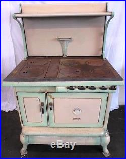Antique Cast Iron Cook Stove-New Logic Monogram by Quincy Stove Mfg ca. 1934
