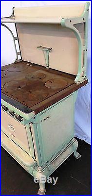 Antique Cast Iron Cook Stove-New Logic Monogram by Quincy Stove Mfg ca. 1934