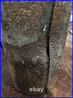 Antique Cast Iron Cylinder Stove Pot Belly Heater Body Primitive Farmhouse 22