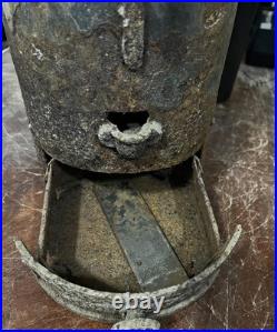 Antique Cast Iron Cylinder Stove Pot Belly Heater Body Primitive Farmhouse 22
