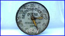 Antique Cast Iron DESPATCH OVENS Clock Face Industrial ADVERTISING SIGN Vintage