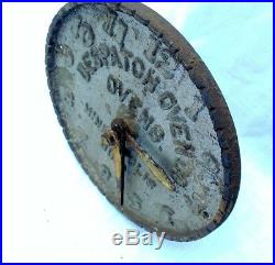 Antique Cast Iron DESPATCH OVENS Clock Face Industrial ADVERTISING SIGN Vintage