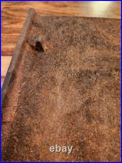Antique Cast Iron Decorative Art From Stove Side Panel, 18.5x14.5