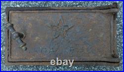 Antique Cast Iron Door with Frame for Stove Soviet Union Star AS IS