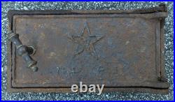 Antique Cast Iron Door with Frame for Stove Soviet Union Star AS IS