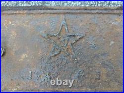 Antique Cast Iron Door with Frame for Stove Soviet Union Star AS IS