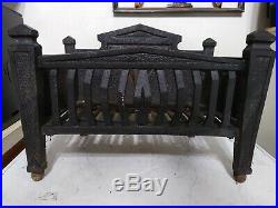 Antique Cast Iron Fireplace Log Holder with Grate Knox USA Stove Works Knoxville