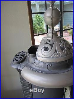 Antique Cast Iron Florence No151 Pot Belly Heater Parlor Stove Rococo Revival 62