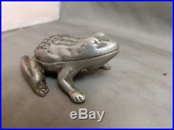 Antique Cast Iron Frog Match Safe Advertising Pointer Stoves and Ranges