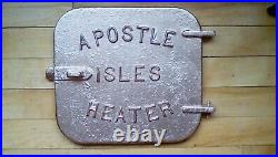 Antique Cast Iron Furnace/Heater Door Cover Apostle Isles Heater, Wisconsin