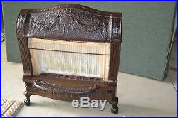 Antique Cast Iron Gas Heater Stove Fireplace Insert Victorian Edwardian