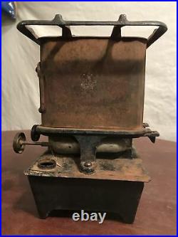 Antique Cast Iron Kerosene Sad-Iron Heater Camp Stove/Lantern