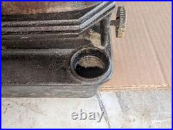 Antique Cast Iron Kerosene Sad Iron Heater Camp Stove + Mica Window