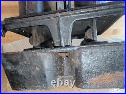 Antique Cast Iron Kerosene Sad Iron Heater Camp Stove + Mica Window