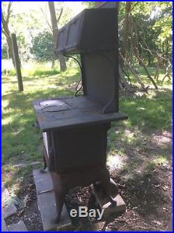 Antique Cast Iron Kitchen stove Wood Burning Atlanta Stove Works GA Enamel Door
