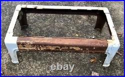 Antique Cast Iron Metal Stove Base Table with Straight Legs Industrial