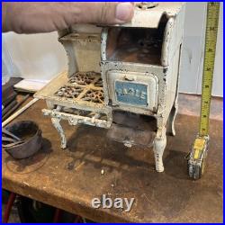 Antique Cast Iron Miniature Salesman's Sample Doll House EAGLE Toy Stove