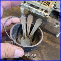 Antique Cast Iron Miniature Salesman's Sample Doll House EAGLE Toy Stove