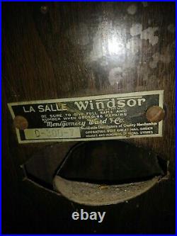 Antique Cast Iron Montgomery Ward La Salle Windsor Wood Stove
