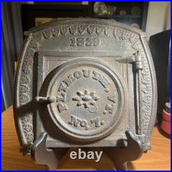 Antique Cast Iron Oven Door From Plymouth Vt. 1839