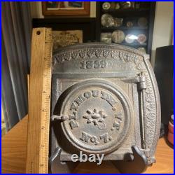 Antique Cast Iron Oven Door From Plymouth Vt. 1839