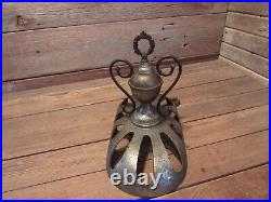 Antique Cast Iron Parlor Stove Decorative Topper Finial Ornament-Trophy Style