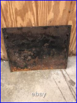 Antique Cast Iron Parlor Stove / Fire Place Cover Plate