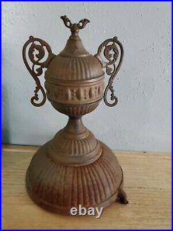 Antique Cast Iron Parlor Stove Heater Decorative Topper Top Finial Ornament