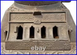 Antique Cast Iron Parlor Stove Ornate Victorian Style Decorative Legs Antique