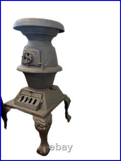 Antique Cast Iron Parlor Stove Ornate Victorian Style Decorative Legs Antique