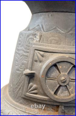 Antique Cast Iron Parlor Stove Ornate Victorian Style Decorative Legs Antique