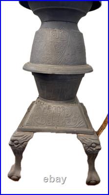 Antique Cast Iron Parlor Stove Ornate Victorian Style Decorative Legs Antique