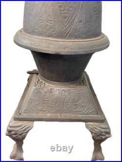 Antique Cast Iron Parlor Stove Ornate Victorian Style Decorative Legs Antique