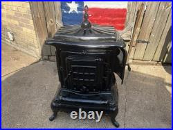 Antique Cast Iron Parlor Stove Wood Burning
