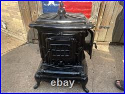 Antique Cast Iron Parlor Stove Wood Burning