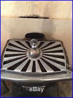 Antique Cast Iron Parlor Stove with Nickle