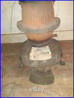 Antique Cast Iron Pot Belly Coal Wood Stove stuart & peterson phil Jewel#10 1860