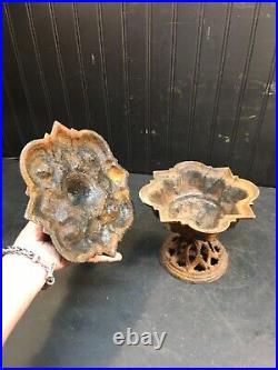 Antique Cast Iron Small Urn, Votive Cast Iron Stove Topper