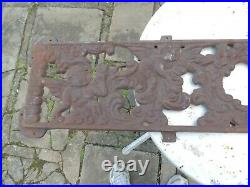 Antique Cast Iron Stove Boiler Door Panel Decorative Hardware W- 44 1/2, H 11