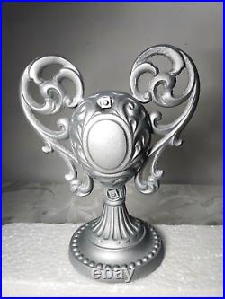 Antique Cast Iron Stove Finial High Heat Silver Finish Marked Glenwood 1908