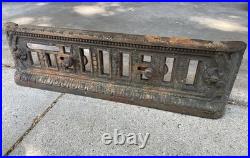 Antique Cast Iron Stove Fireplace Fender Sliding Victorian Style