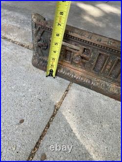 Antique Cast Iron Stove Fireplace Fender Sliding Victorian Style