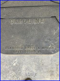 Antique Cast Iron Stove Glasscock Stove & Mfg. Co. Carolina Stove Greensboro N. C Antique Cast Iron Stove Glasscock Stove & Mfg. Co. Carolina Stove Greensboro N. C