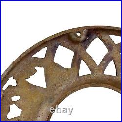 Antique Cast Iron Stove Pipe Collar Ring Chimney Flue Cover Grate Gold Ornate