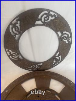 Antique Cast Iron Stove Pipe Round Register Floor Vent Grate