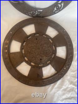 Antique Cast Iron Stove Pipe Round Register Floor Vent Grate