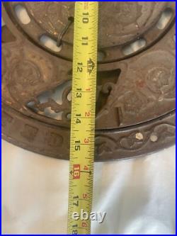 Antique Cast Iron Stove Pipe Round Register Floor Vent Grate