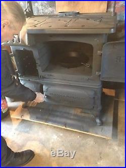 Antique Cast-Iron Stove Thatcher Furnace Co No 88 Coal Wood Kitchen Cooking