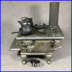 Antique Cast Iron Toy Salesman Sample Cast Iron Bird Stove & Range Accessories